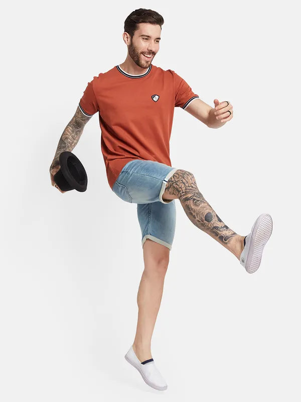 Octave Round Neck Drop-Shoulder Cotton T-Shirt