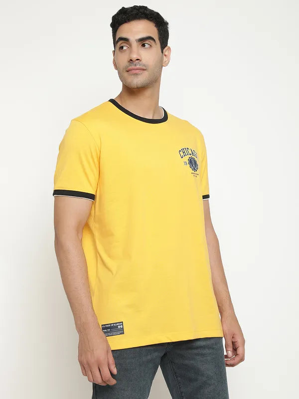 Octave Typography Printed Cotton T-Shirt