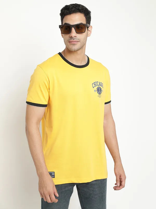 Octave Typography Printed Cotton T-Shirt