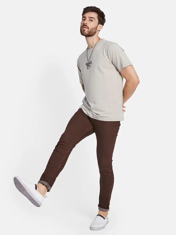 Octave Typography Printed Cotton T-Shirt