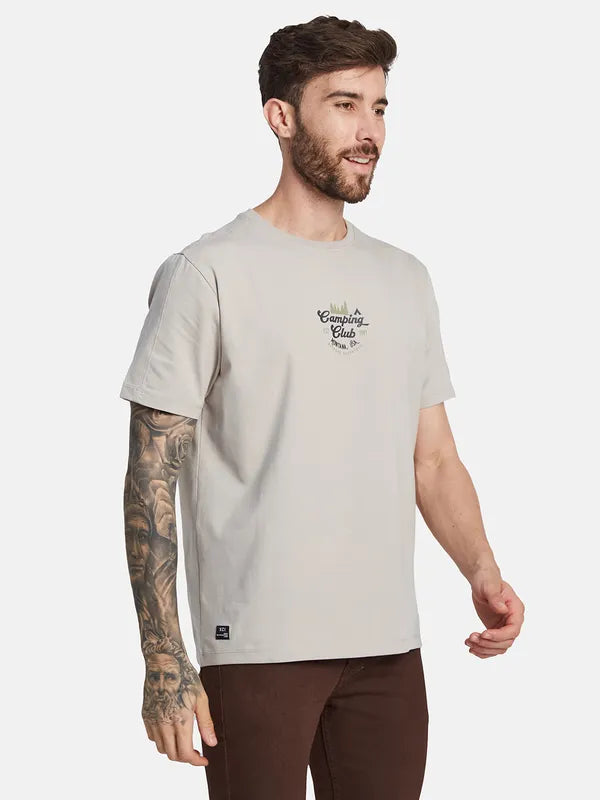 Octave Typography Printed Cotton T-Shirt