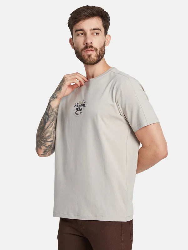 Octave Typography Printed Cotton T-Shirt