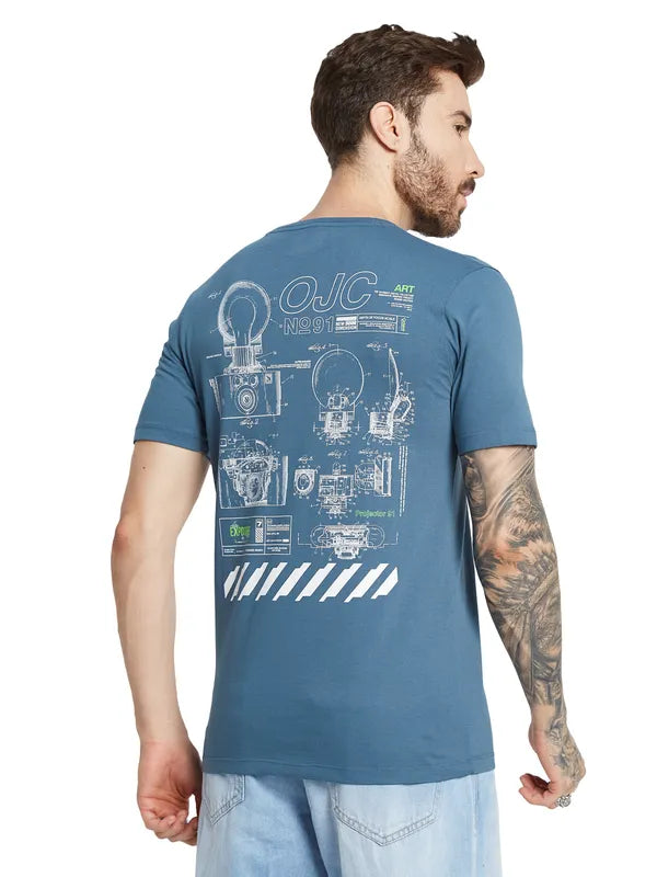 Octave Men Printed Pockets T-Shirt