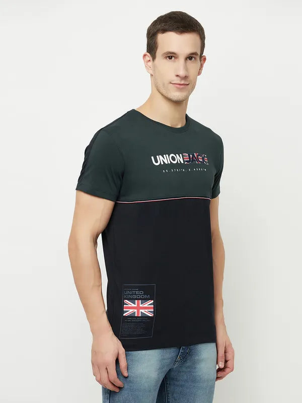 Octave Men Green Typography T-Shirt
