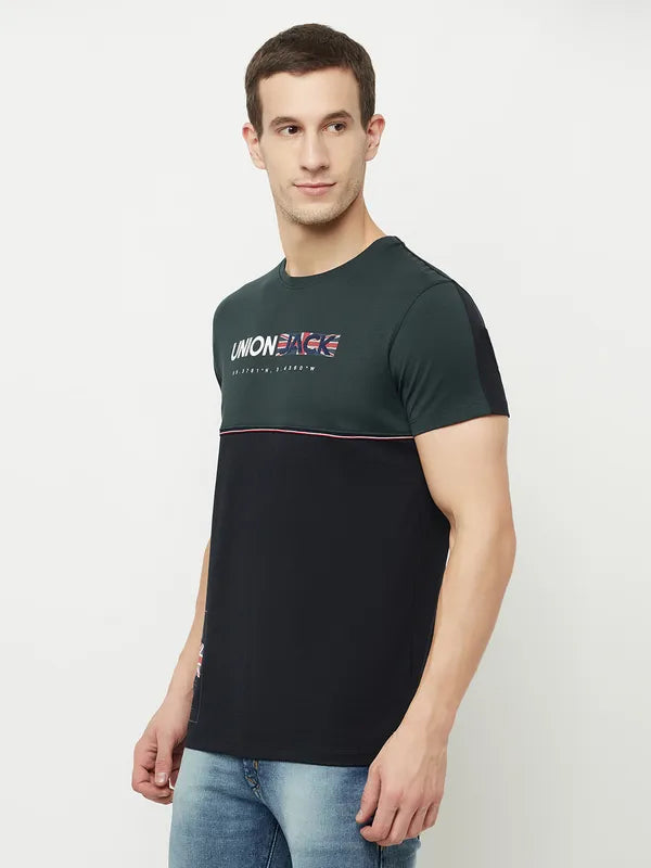 Octave Men Green Typography T-Shirt