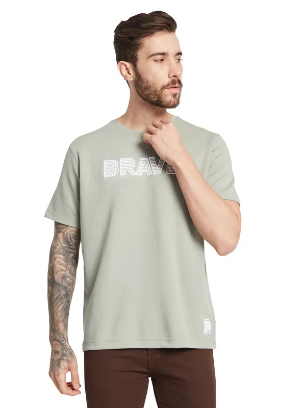 Octave Men Typography Printed Round Neck T-Shirt