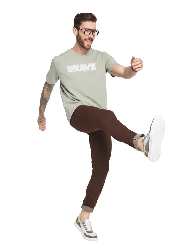 Octave Men Typography Printed Round Neck T-Shirt