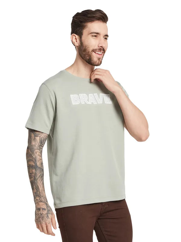 Octave Men Typography Printed Round Neck T-Shirt