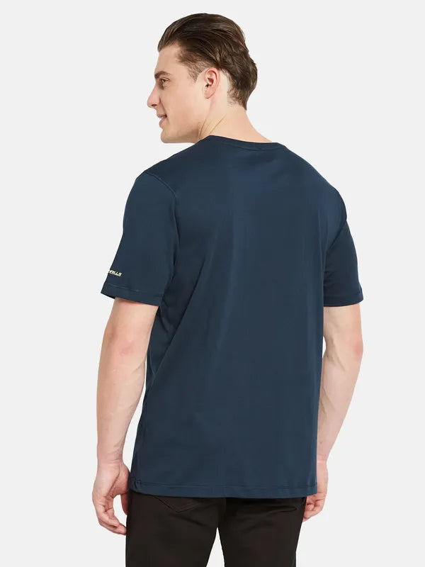 Octave Round Neck Short Sleeves Cotton Casual T-Shirt
