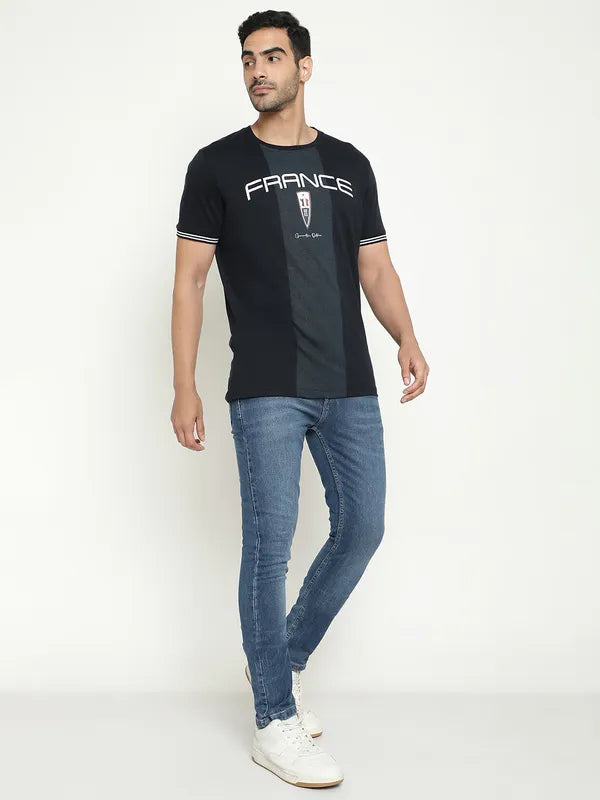 Octave Typography Printed Cotton T-Shirt