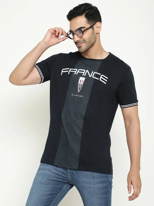 Octave Typography Printed Cotton T-Shirt