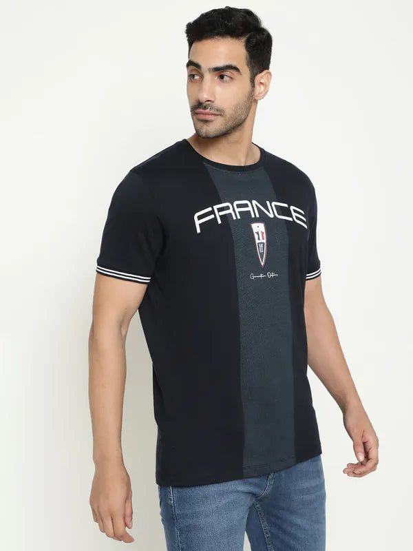 Octave Typography Printed Cotton T-Shirt