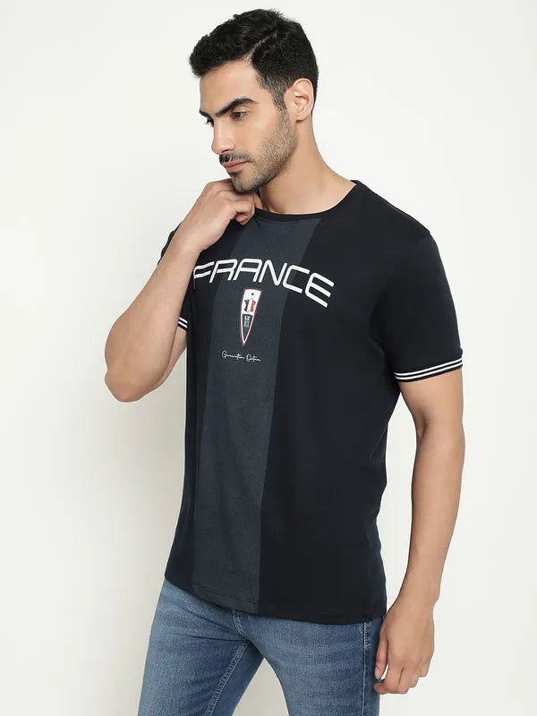 Octave Typography Printed Cotton T-Shirt