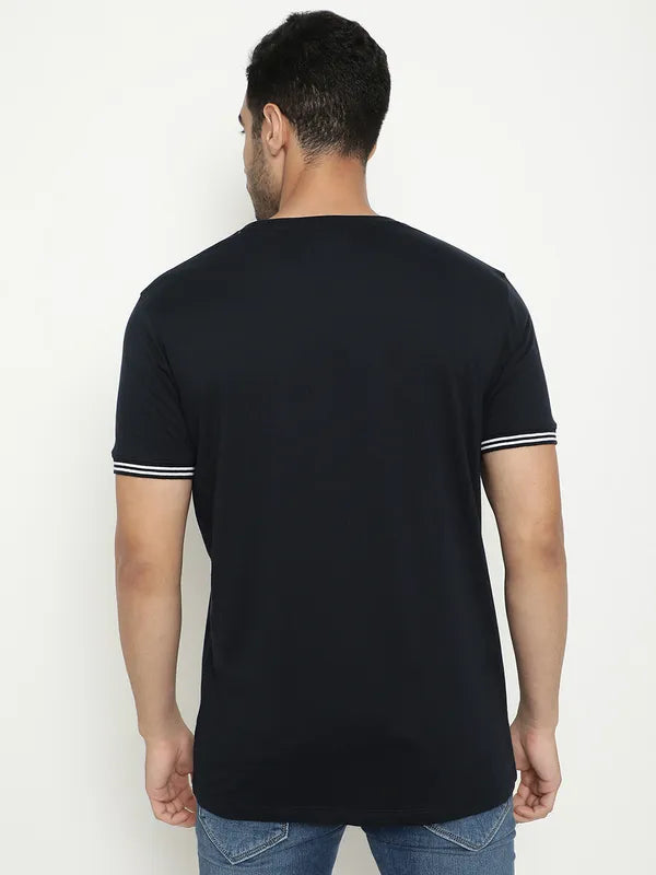 Octave Typography Printed Cotton T-Shirt