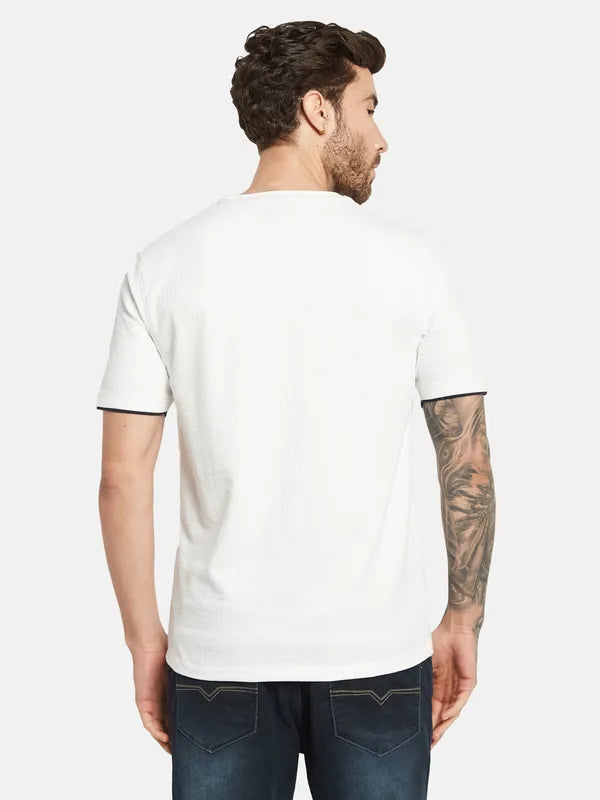 Octave Typography Printed Cotton T-Shirt