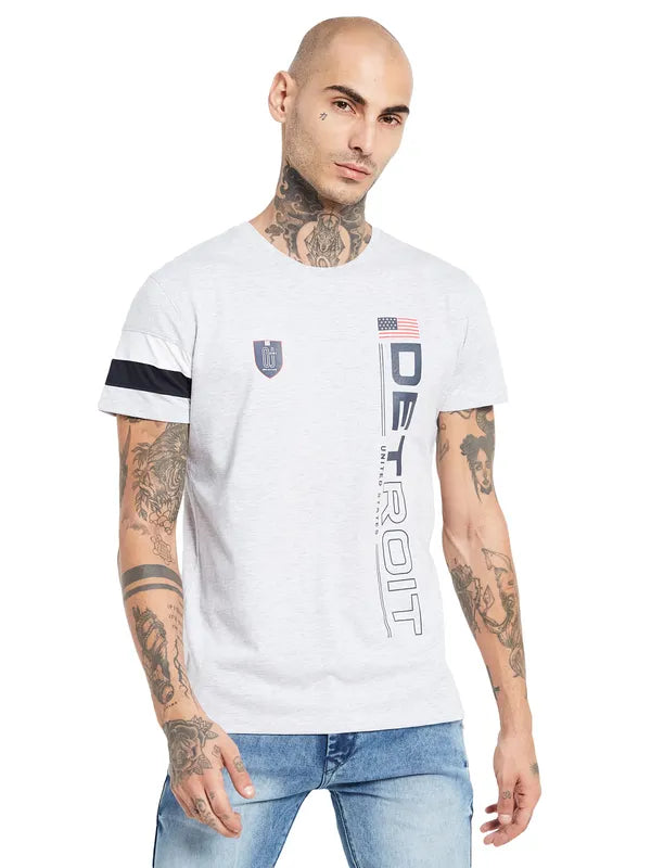 Octave Typography Printed Casual Cotton T-Shirt