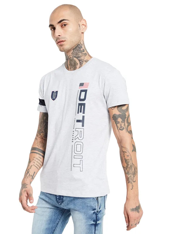 Octave Typography Printed Casual Cotton T-Shirt
