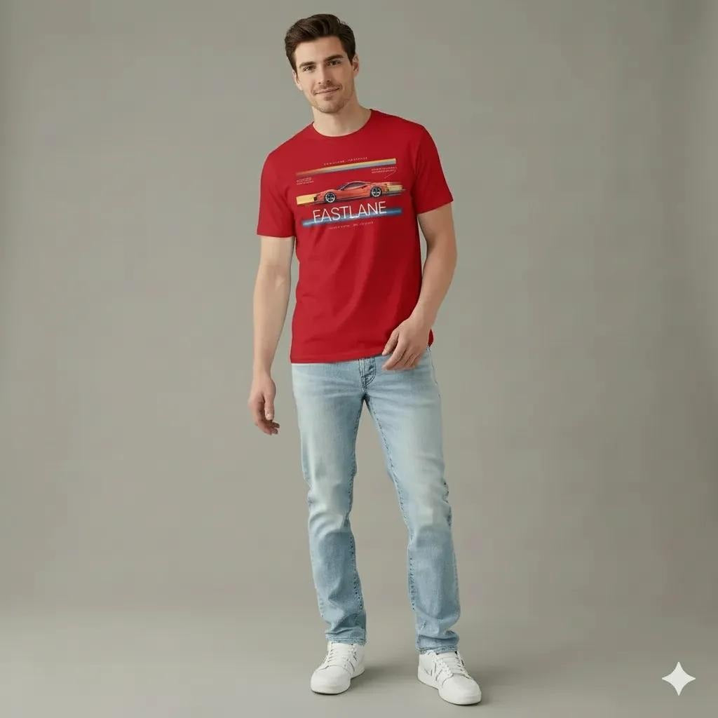 Men Round Neck Printed T-shirt