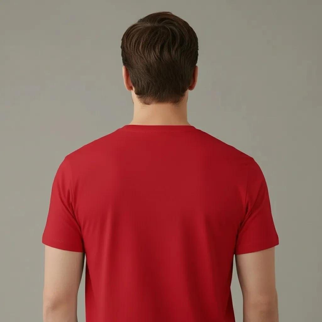 Men Round Neck Printed T-shirt