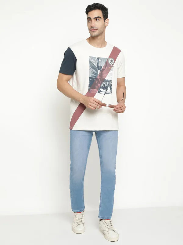 Octave Graphic Printed Cotton T-Shirt
