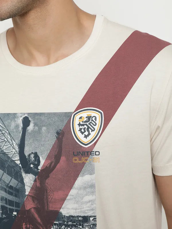 Octave Graphic Printed Cotton T-Shirt