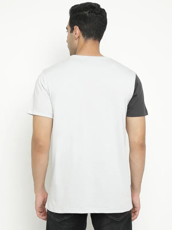 Octave People Places Printed Round Neck Cotton T-Shirt