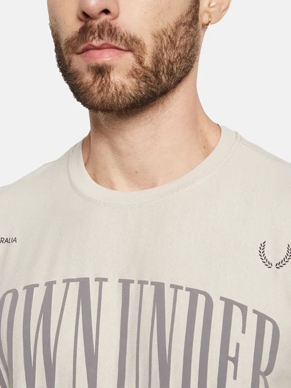 Octave Typography Printed Cotton T-Shirt