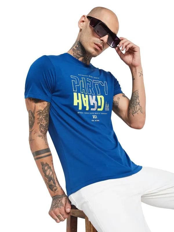 Octave Typography Printed Cotton T-Shirt