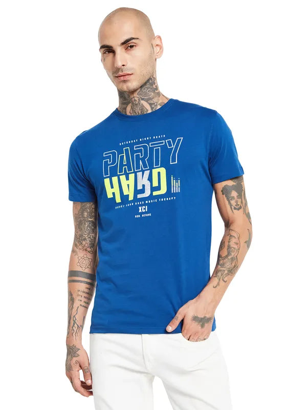 Octave Typography Printed Cotton T-Shirt