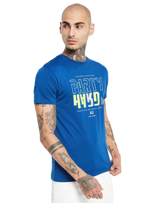 Octave Typography Printed Cotton T-Shirt