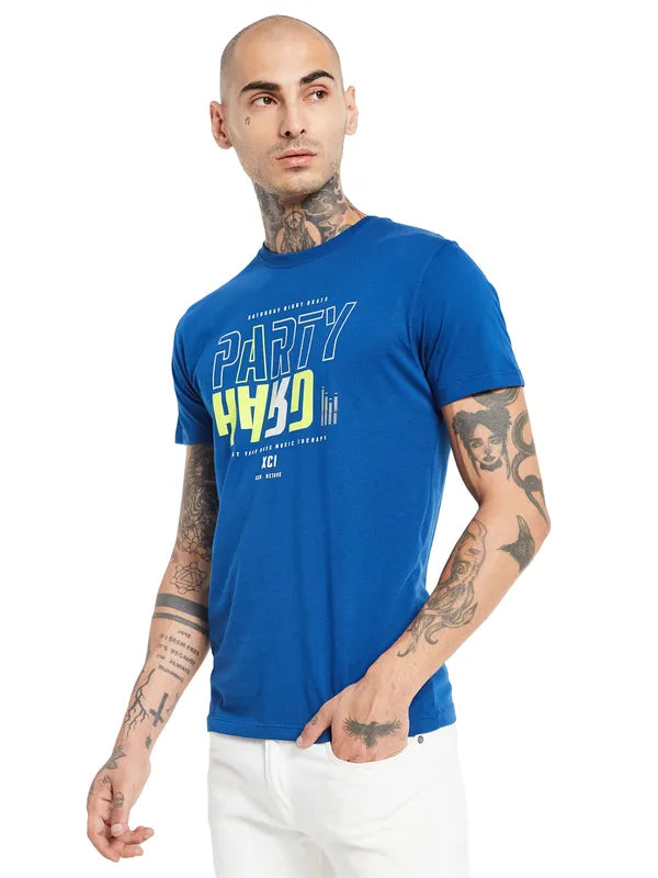 Octave Typography Printed Cotton T-Shirt