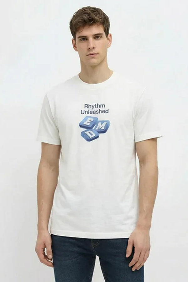 Men Printed Round Neck T-shirt