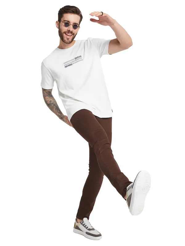 Octave Men Typography Printed Round Neck T-Shirt