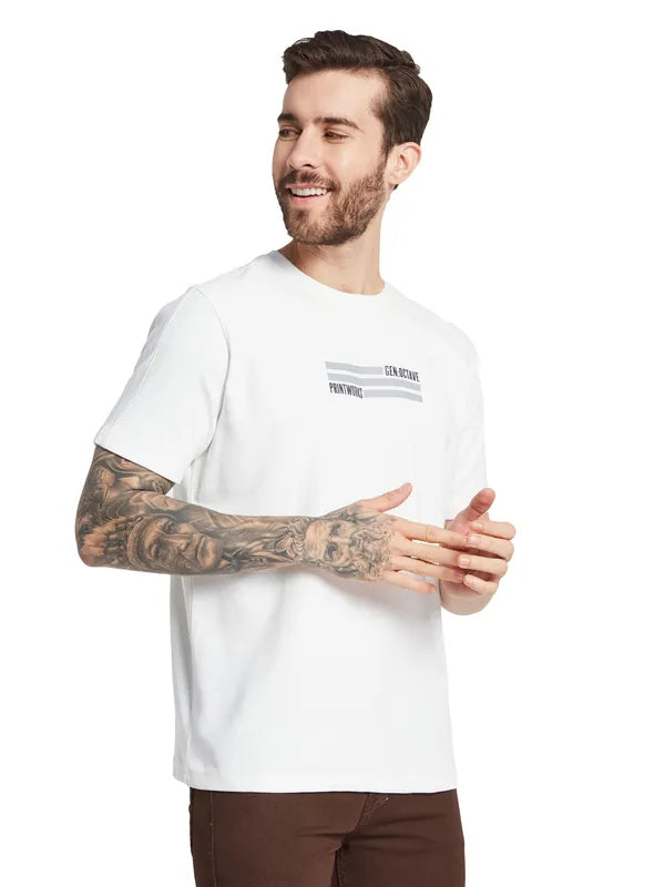 Octave Men Typography Printed Round Neck T-Shirt