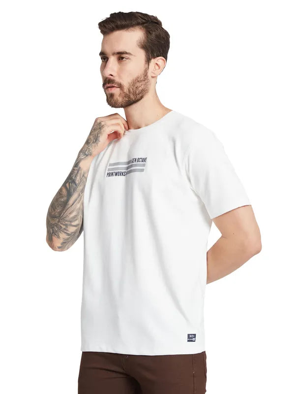Octave Men Typography Printed Round Neck T-Shirt