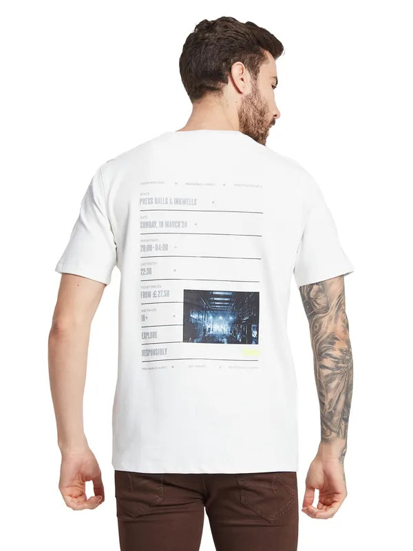 Octave Men Typography Printed Round Neck T-Shirt