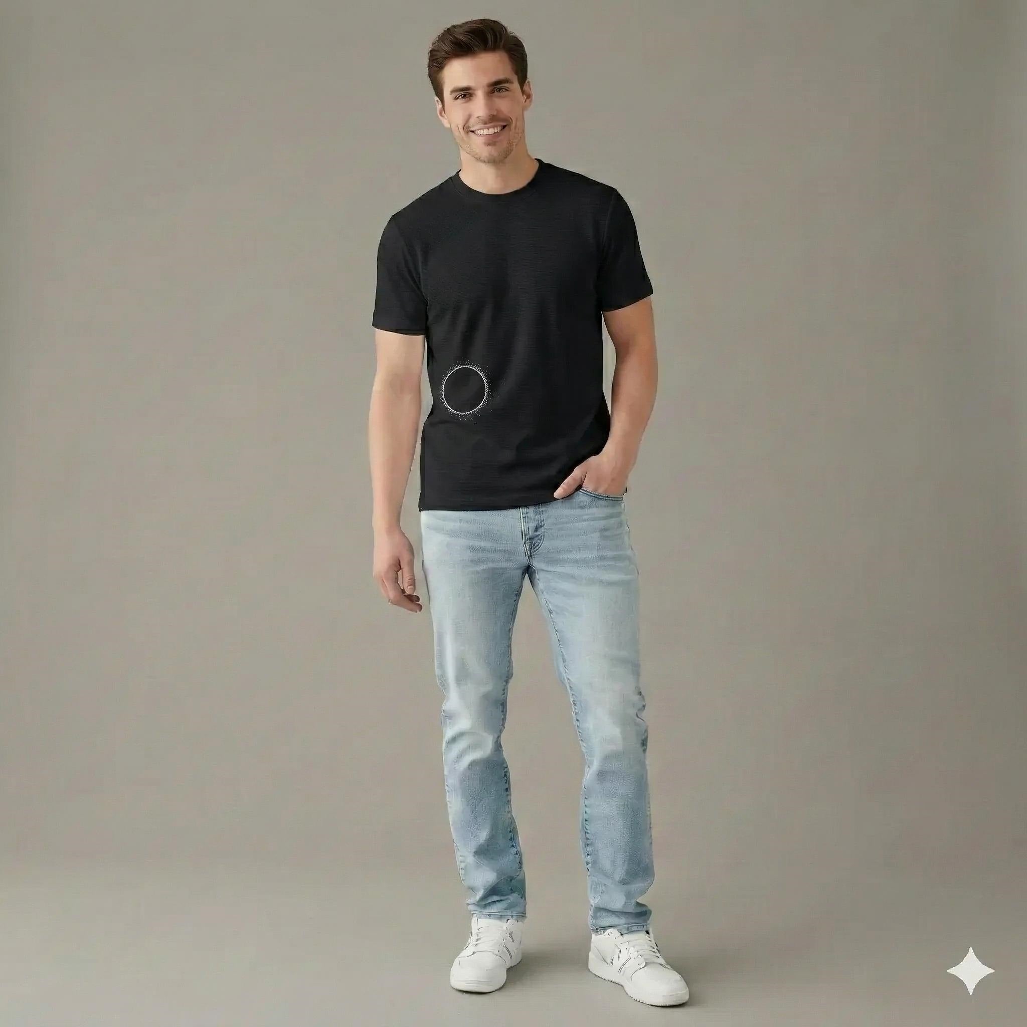 Men Printed Round Neck T-shirt