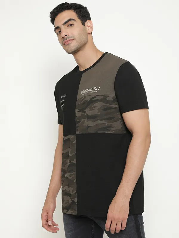 Octave Typography Printed Round Neck Short Sleeves Cotton T-Shirt