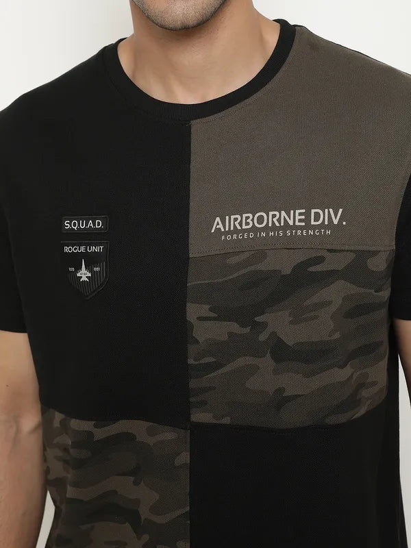 Octave Typography Printed Round Neck Short Sleeves Cotton T-Shirt