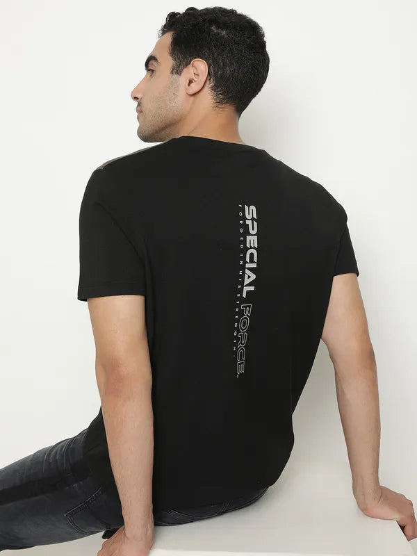 Octave Typography Printed Round Neck Short Sleeves Cotton T-Shirt