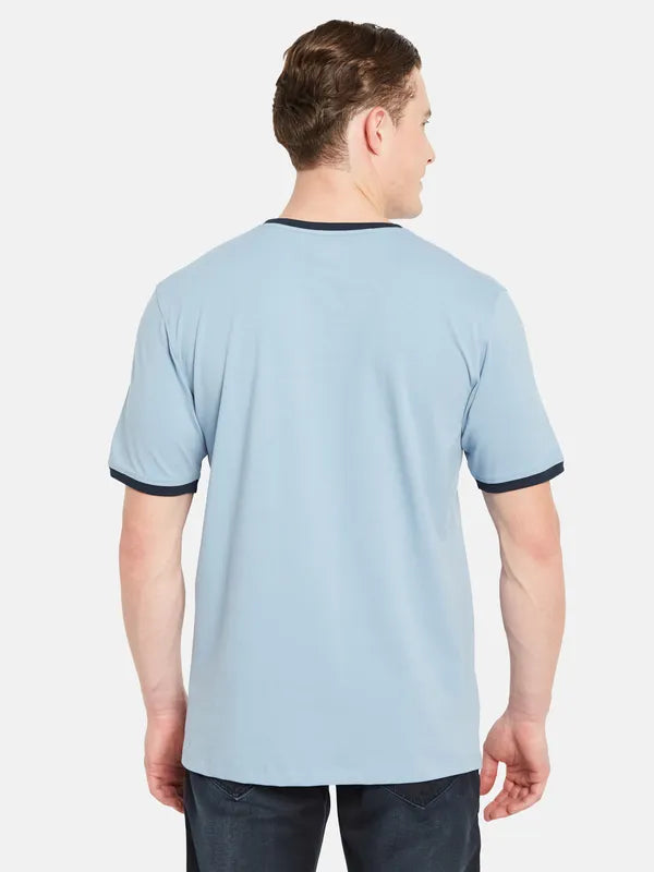 Octave Round Neck Typography Printed Cotton T-Shirt