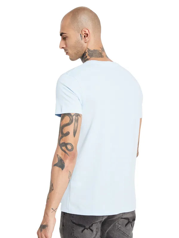 Octave Typography Printed Round Neck Cotton T-Shirt