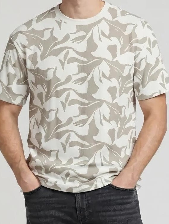 Men Onyx Round Neck Printed T-shirt
