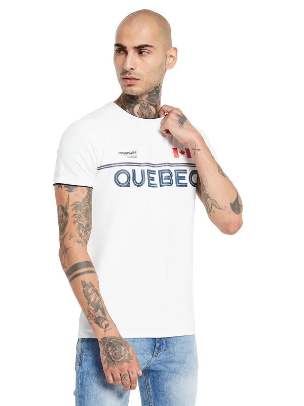 Octave Typography Printed Cotton T-Shirt