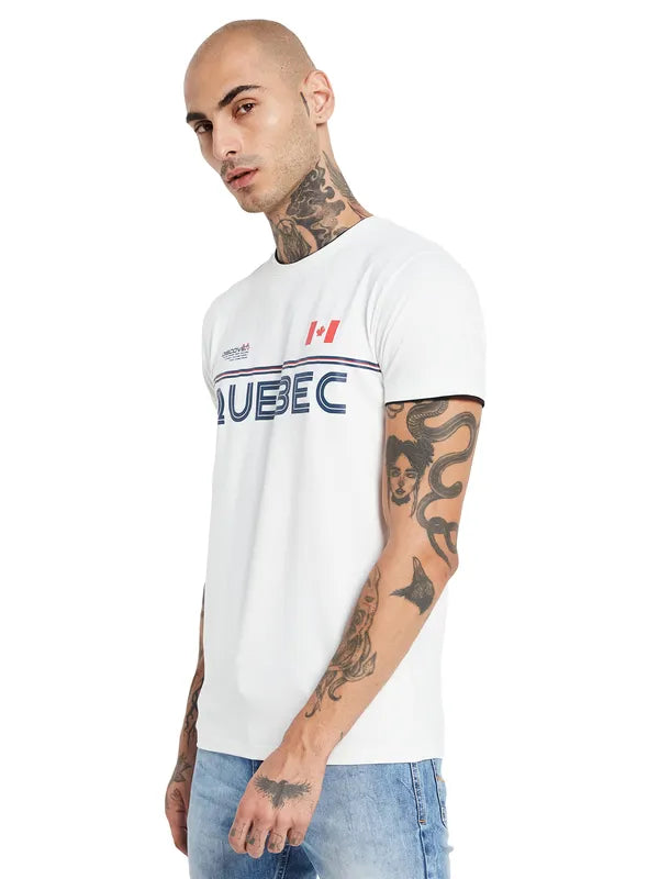 Octave Typography Printed Cotton T-Shirt