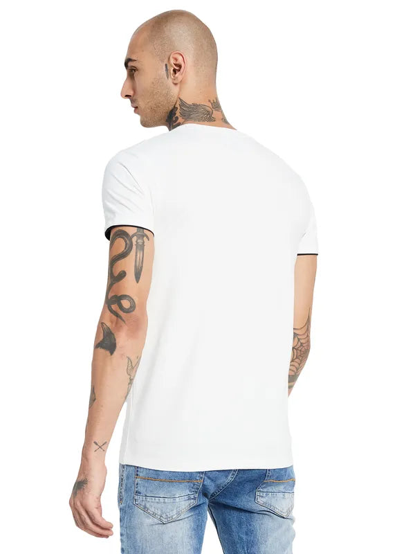 Octave Typography Printed Cotton T-Shirt