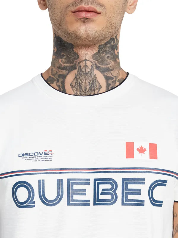 Octave Typography Printed Cotton T-Shirt