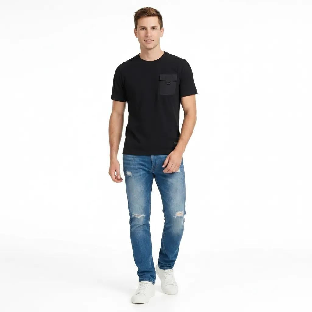 Men Solid Round Neck T-shirt