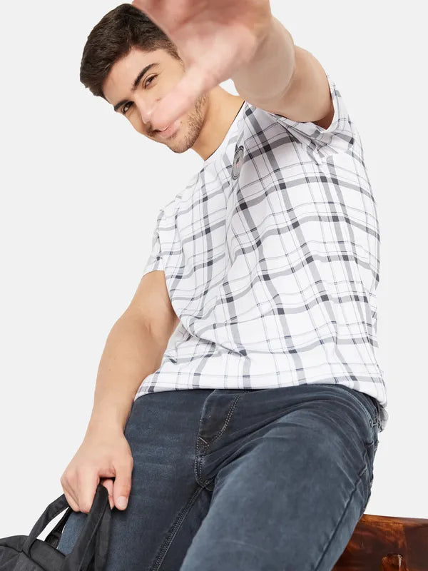 United States Check Print T-Shirt