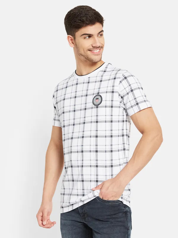 United States Check Print T-Shirt